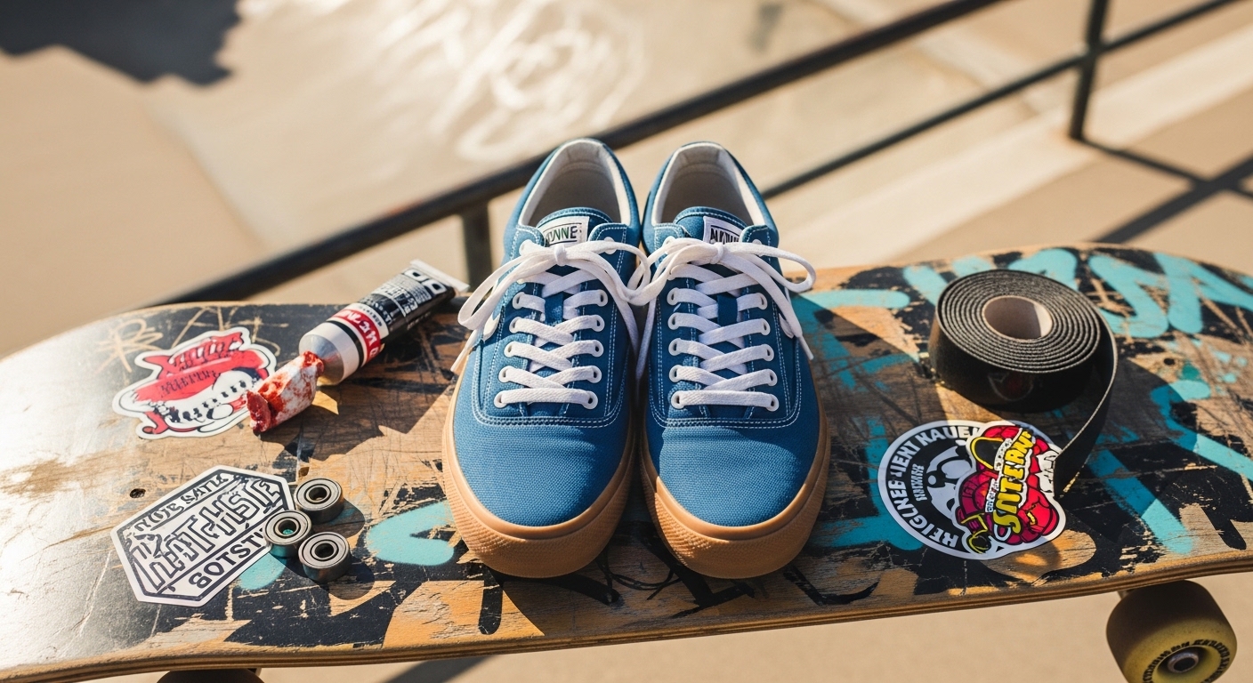 Close-up of vulcanized sole streetwear sneakers under $80