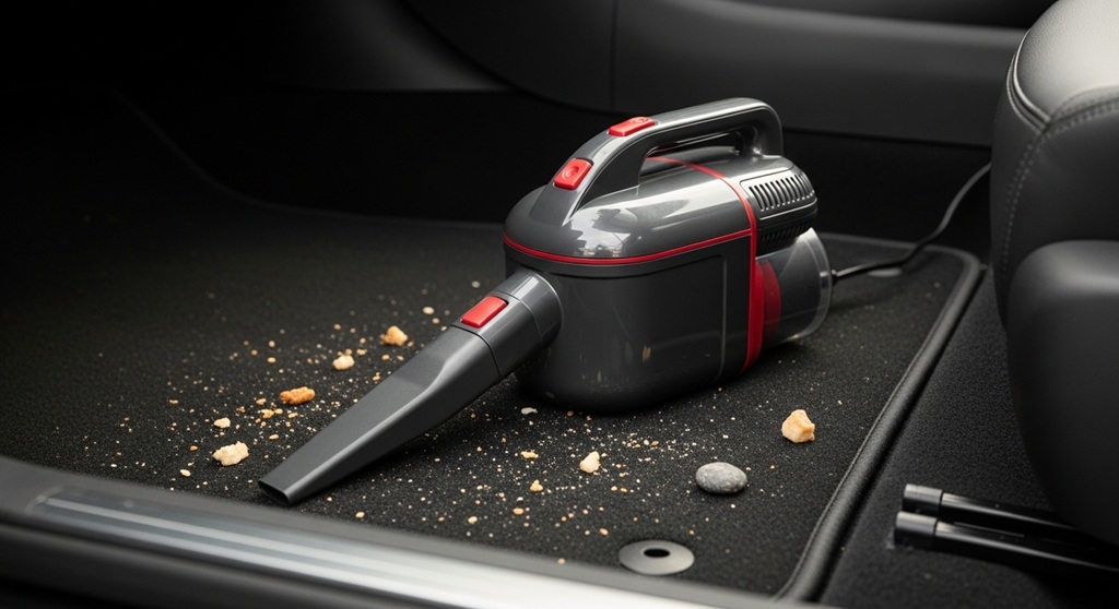 compact cordless car vacuum cleaning vehicle floor mat interior