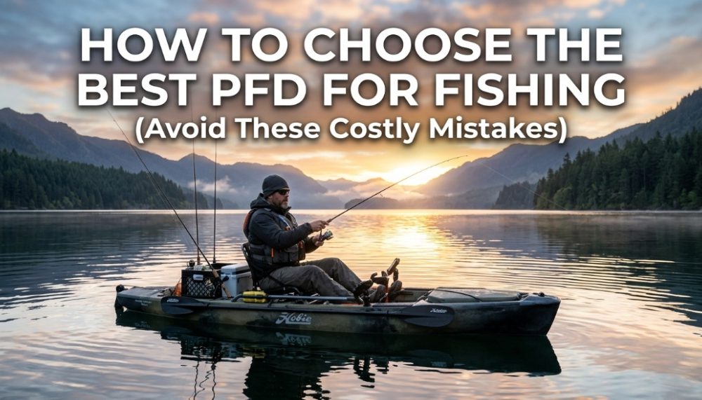Properly fitted fishing PFD for offshore and freshwater anglers
