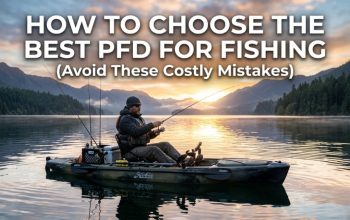 Properly fitted fishing PFD for offshore and freshwater anglers