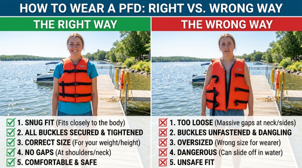 Comparison of foam and inflatable fishing life jackets