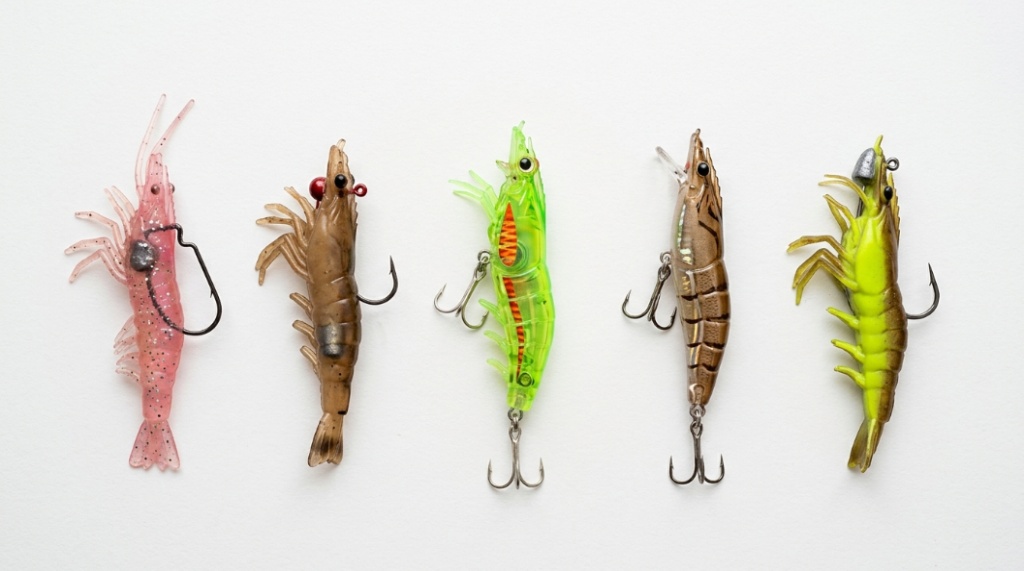 different shrimp lure colors for clear and murky water conditions