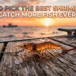 realistic soft plastic shrimp lure close-up for saltwater fishing