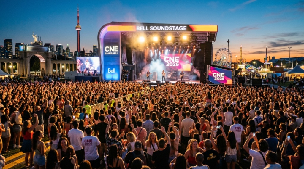 CNE 2026 Bandshell concert crowd at Bell SOUNDSTAGE in Toronto