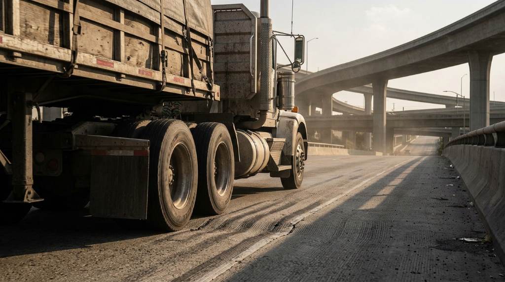 Commercial trailer loaded with balanced freight for safe transport