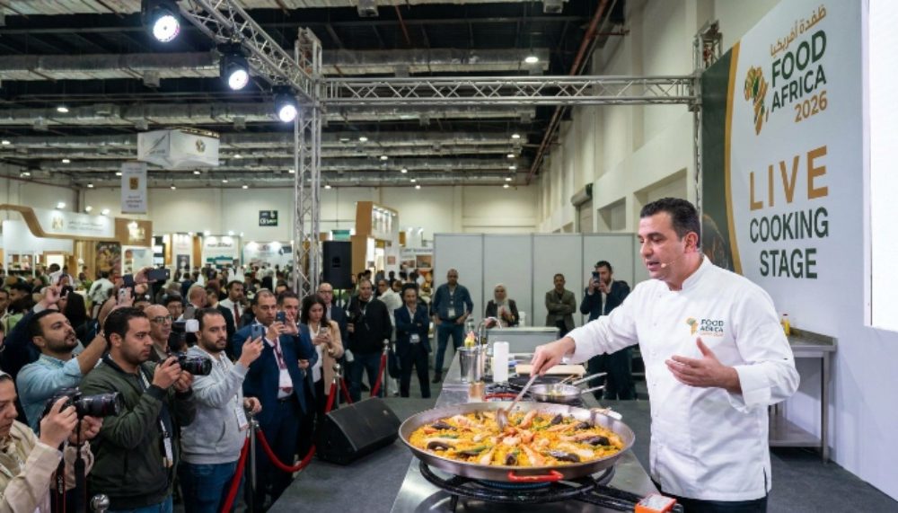 Live chef demonstration at Food Africa cooking show Cairo 2026