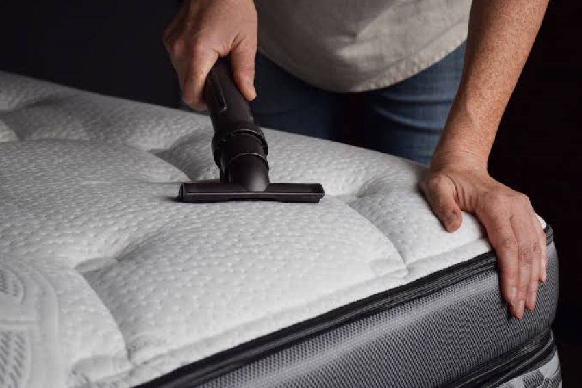 Mattress vacuum removing dust mites in a Texas (TX) home