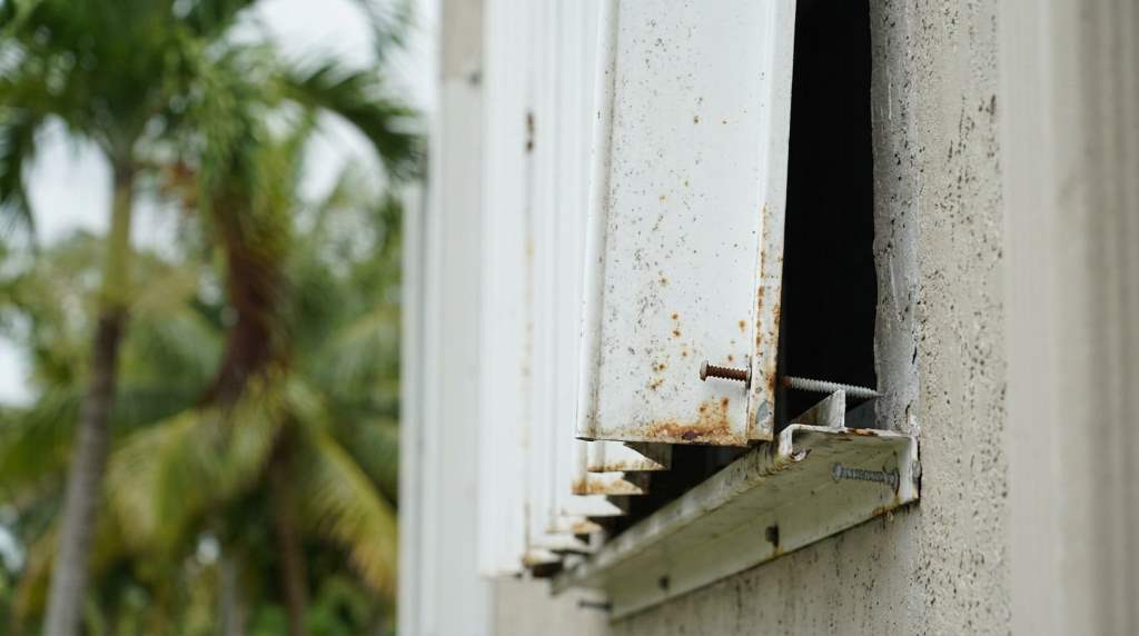 Inspecting storm shutter tracks and locks