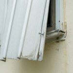 Loose storm shutter anchor on Miami home