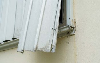 Loose storm shutter anchor on Miami home